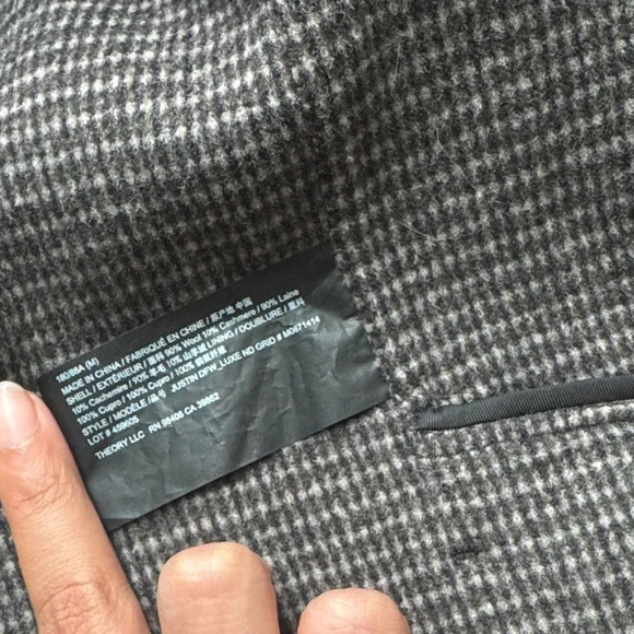 Theory Men's Charcoal Shirt Jacket - Picture 3 of 3